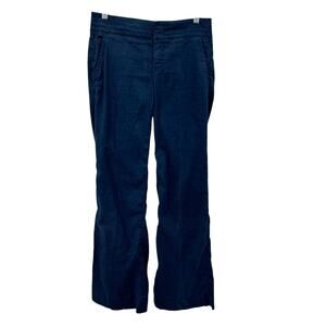 Level 99 Linen Tencel Trouser Pant Women's SZ 26 Blue Casual Comfort Modern